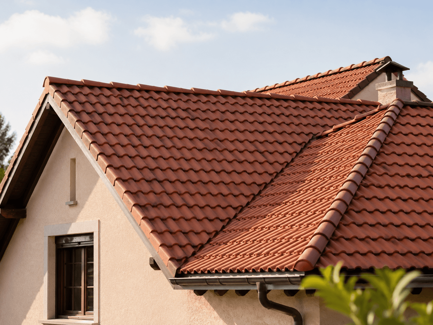 Artisan couvreur travaillant sur une rénovation complète de toiture